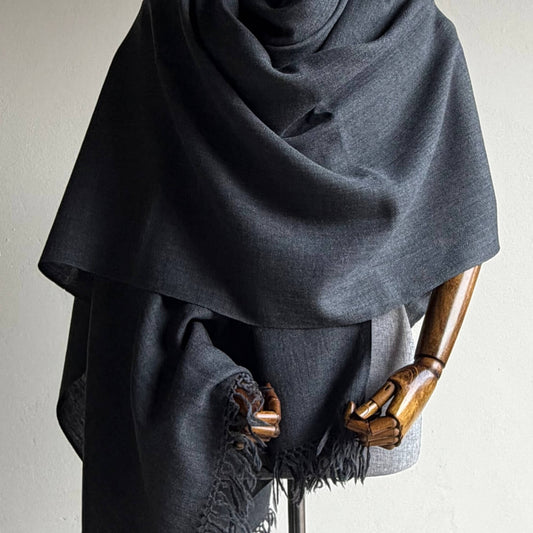 close up of Merino wool (loi) - Men's shawl