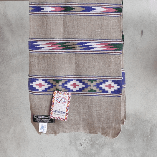 Hand Woven Muffler Pashmina and Wool Blend - Bhuttico Shawls