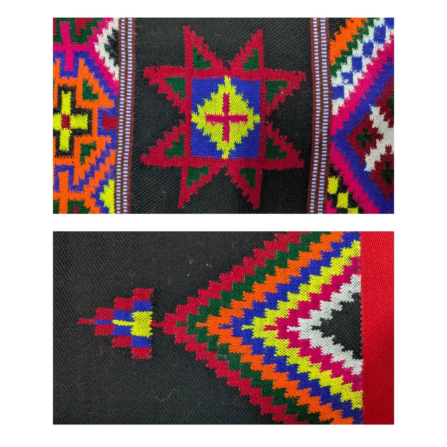 Traditional Kullu Pattu – Black Base (Pure Merino Wool)