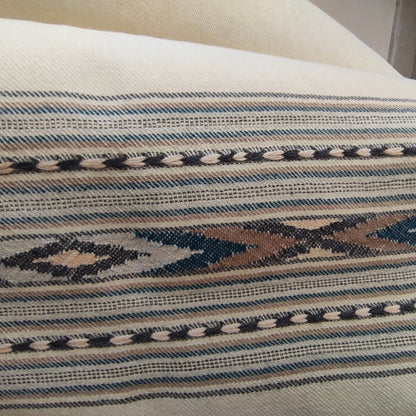 Mens Pure Wool Shawl White