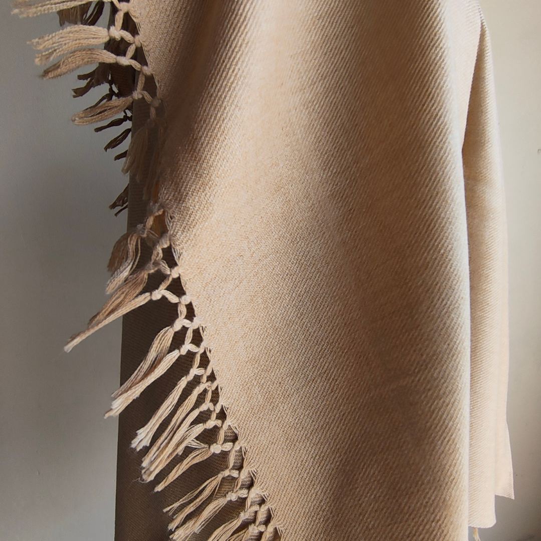 Mens Cashmilon Shawl Beige