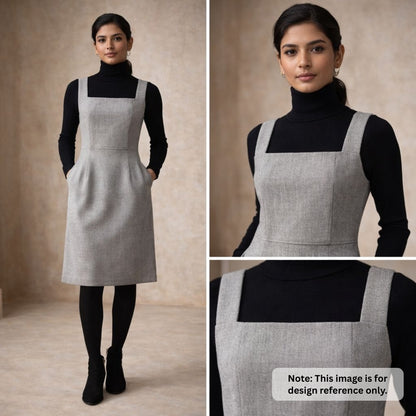 Pure Merino Wool Twill Fabric - Solid Grey