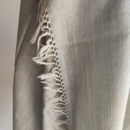 Mens Pure Wool Shawl Light Grey