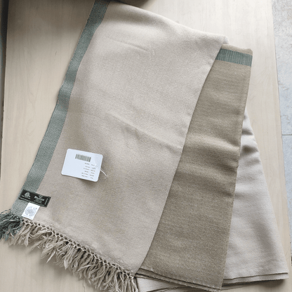 Handloom Ladies Woolen Suit with Stole - Beige