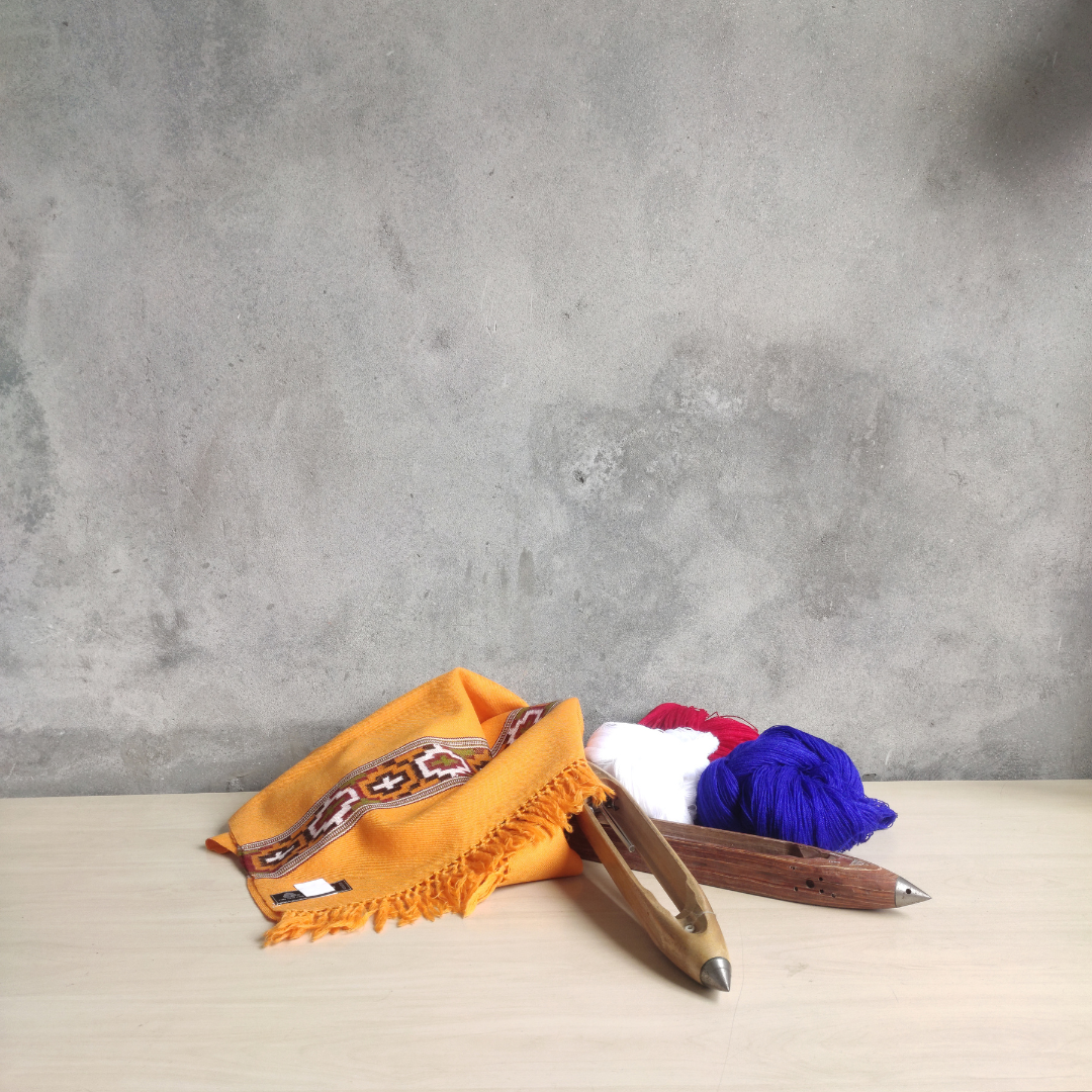Pure Merino Wool Kullu Stole (Mustard)