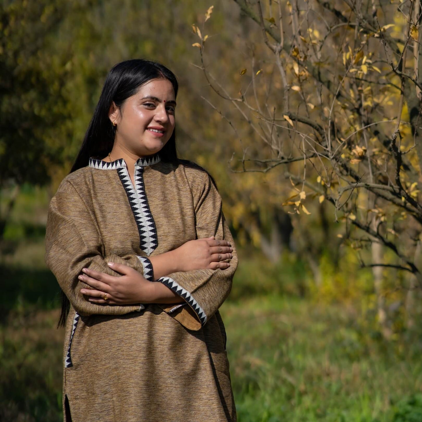 Merino Wool Co-ord Set for Women (Camel Brown)