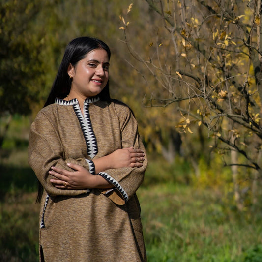 Merino Wool Co-ord Set for Women (Camel Brown)