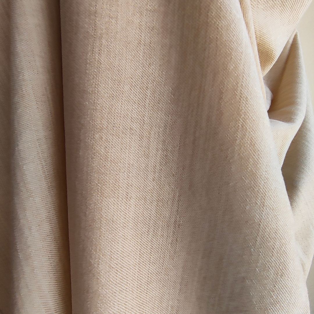 Mens Pure Wool Kanni Shawl Beige