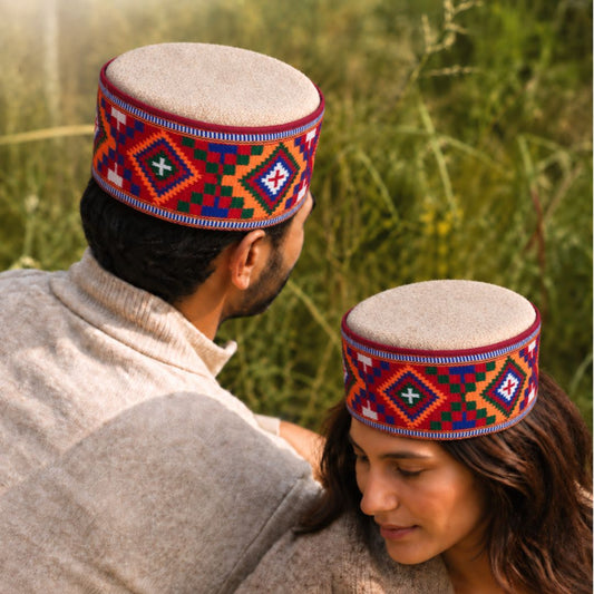 Colorful Traditional Typical Himachali Cap