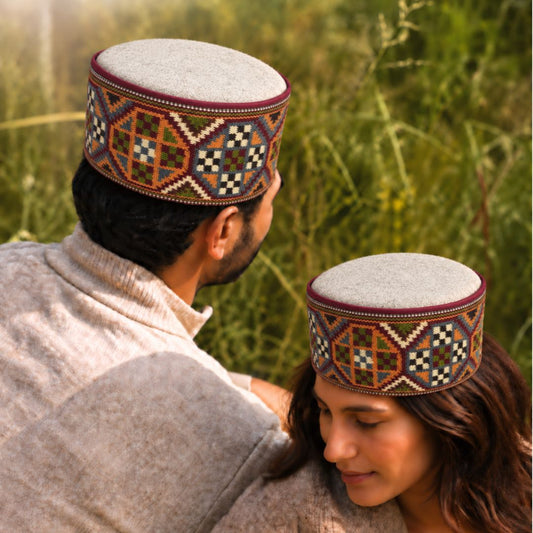 Colorful Traditional Typical Himachali Cap