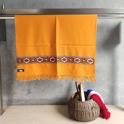 Pure Merino Wool Kullu Stole (Mustard)