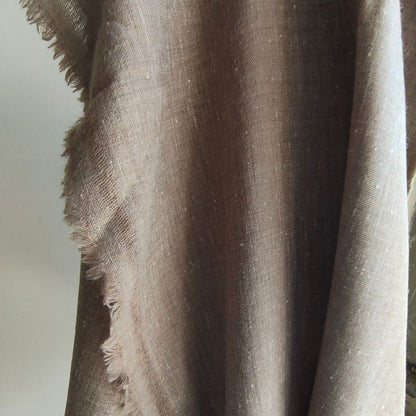Mens Pure Angora+ Wool Shawl Taupe Grey