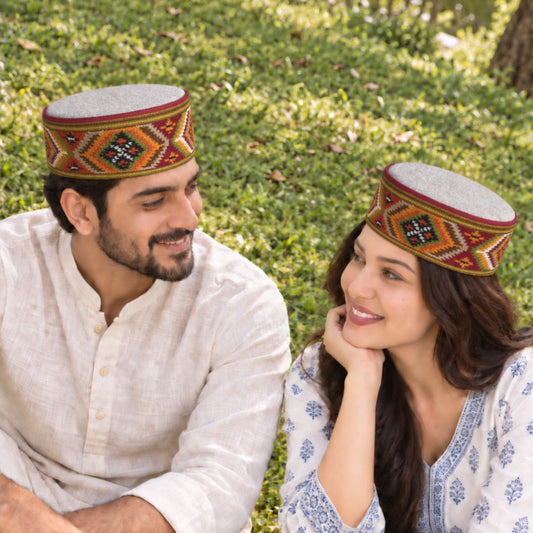 Colorful Traditional Typical Himachali Cap