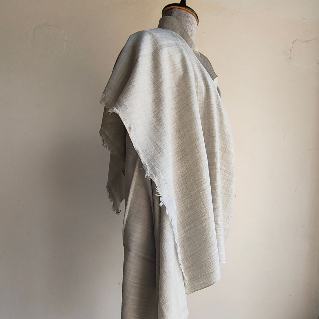 Mens Pure Woolen Shawl Grey