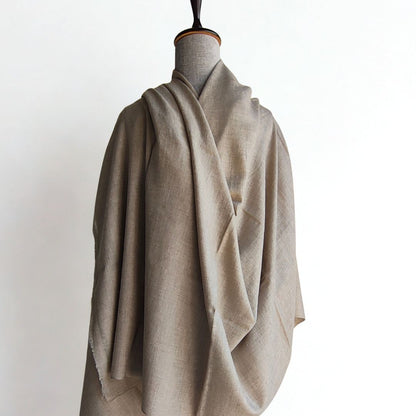 Mens Pure Pashmina Shawl Taupe Grey