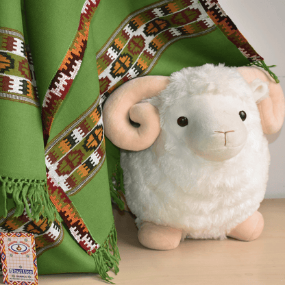 Hand Woven Pure Merino Wool Kullu Stole- Green BC2B