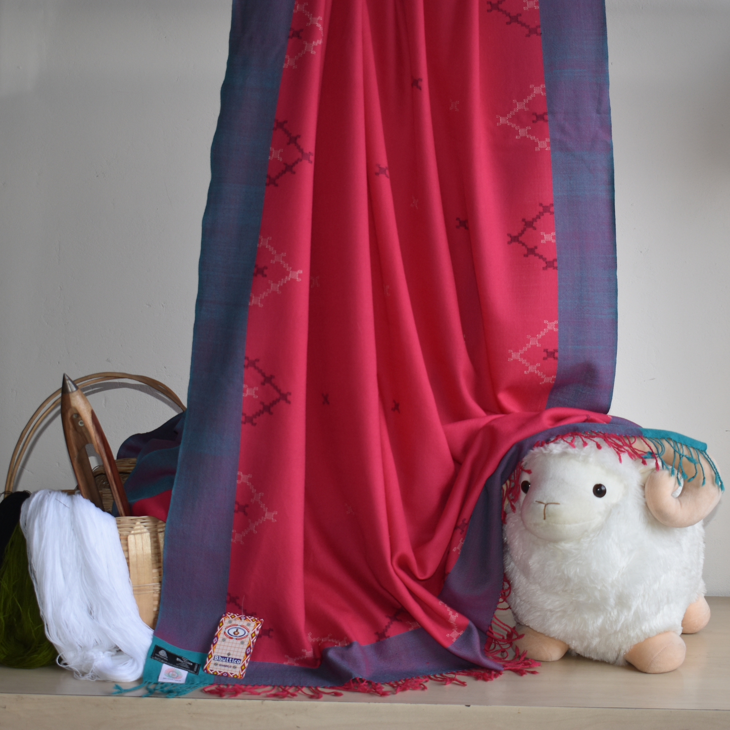 Pure Merino Wool Saree- Magenta (Limited Edition)