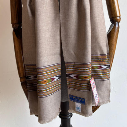 Hand Woven Cashmilon Muffler- Dark Beige