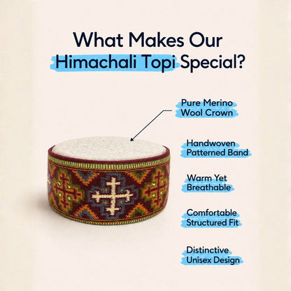 Colorful Traditional Typical Himachali Cap