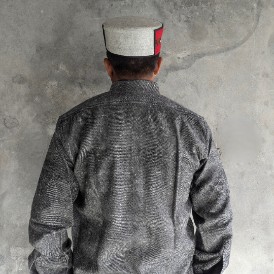 Mens merino wool shacket Grey