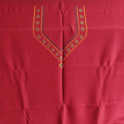 Handloom Ladies Woolen Suit- Maroon