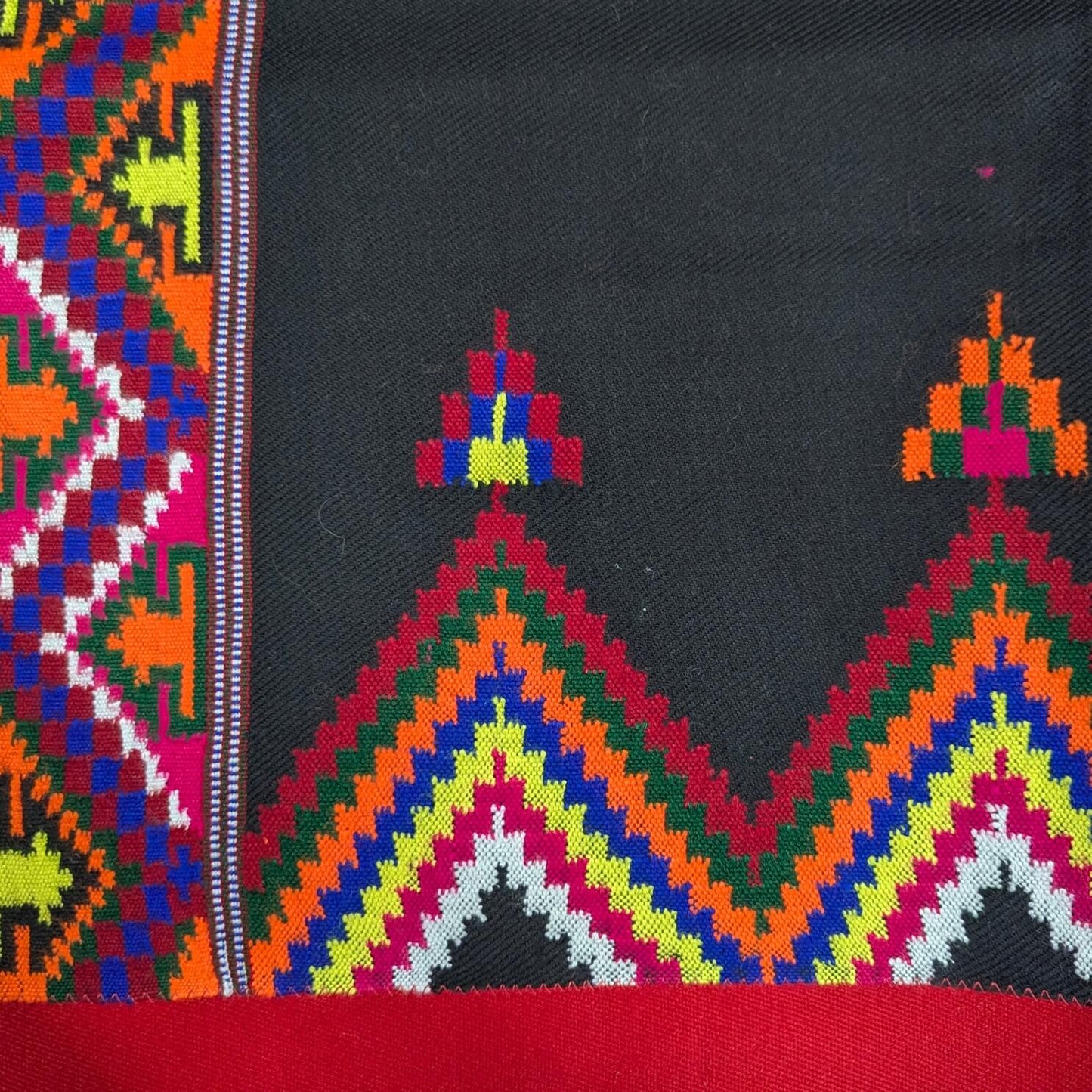 Traditional Kullu Pattu – Black Base (Pure Merino Wool)