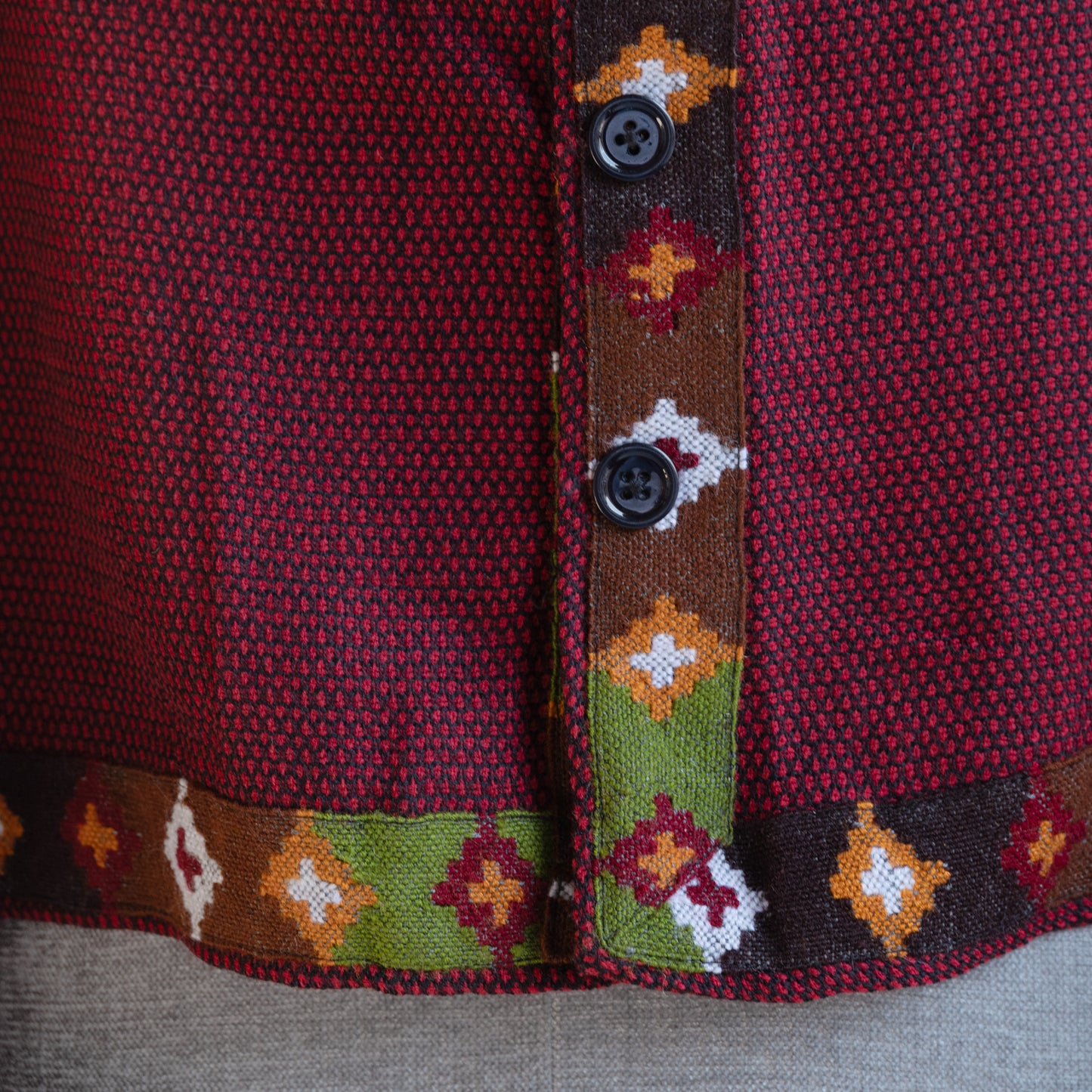 Honeycomb Maroon Woolen Cape for Women With Kullu Patti Border