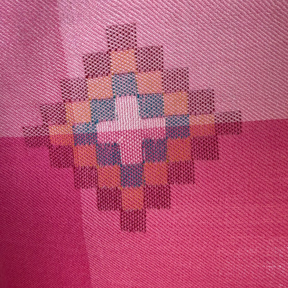 Hand Woven Pure Merino Wool Kullu Stole Pink
