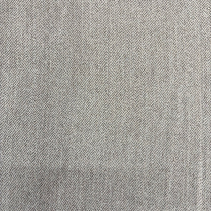 Pure Merino Wool Herringbone Fabric - Solid Grey