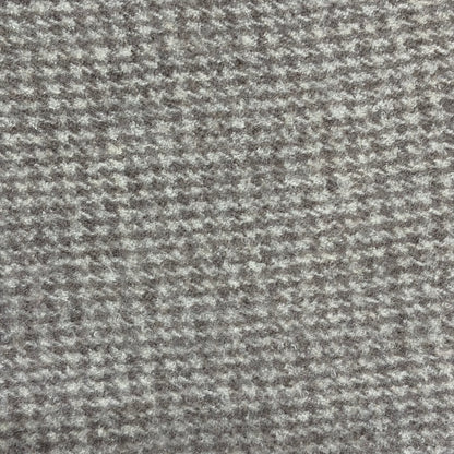 Felted Merino Wool Houndstooth Fabric - Grey & Cream