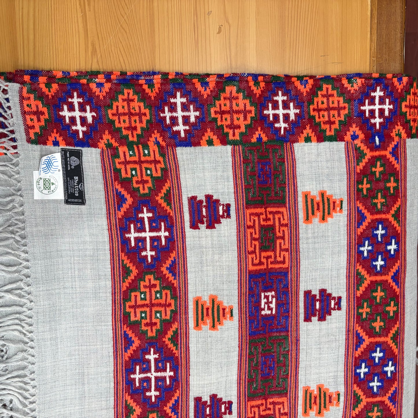 Authentic Kinnauri Hand-Woven Pure Merino Wool Shawl