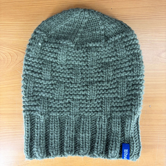 Angora + Wool GreenBeanie (Design Pattern may vary)