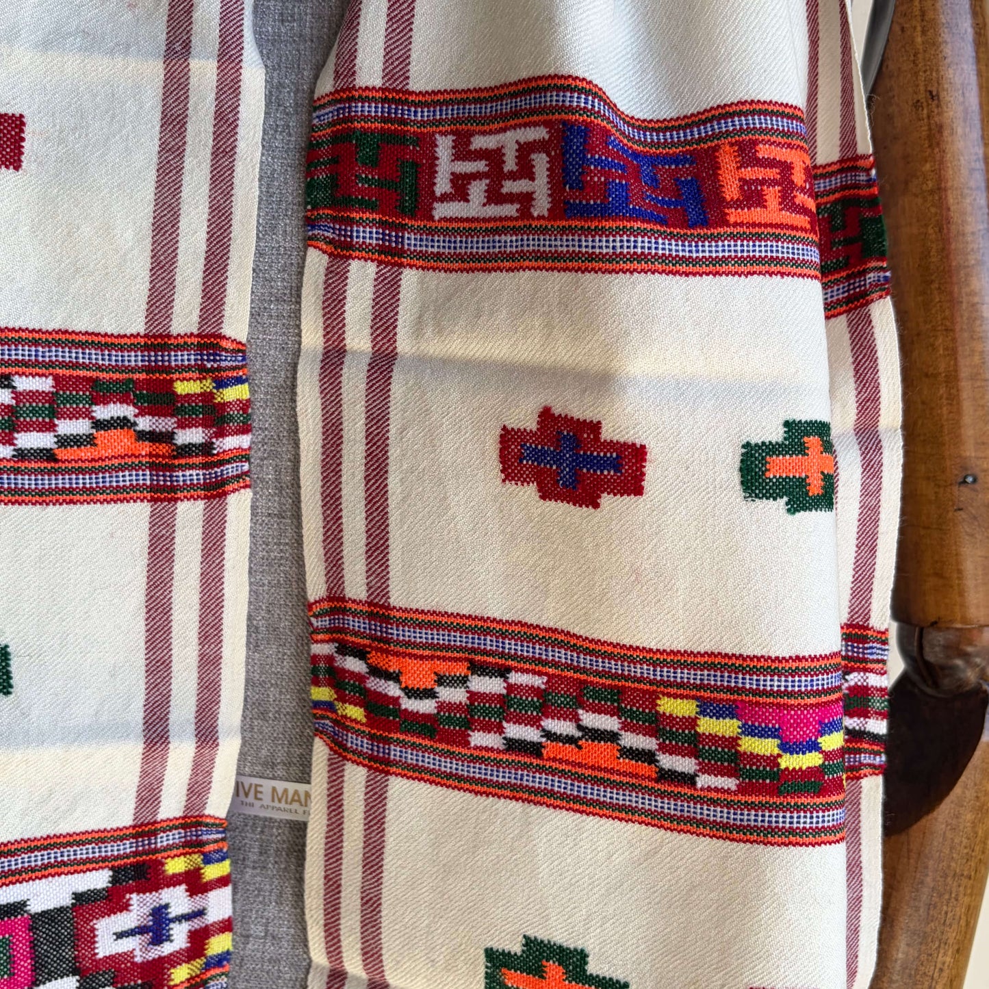 Hand Woven Pure Merino Wool Muffler- White