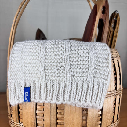 Natural Angora and Wool Blend Beanie Cap – Handknitted for Timeless Warmth