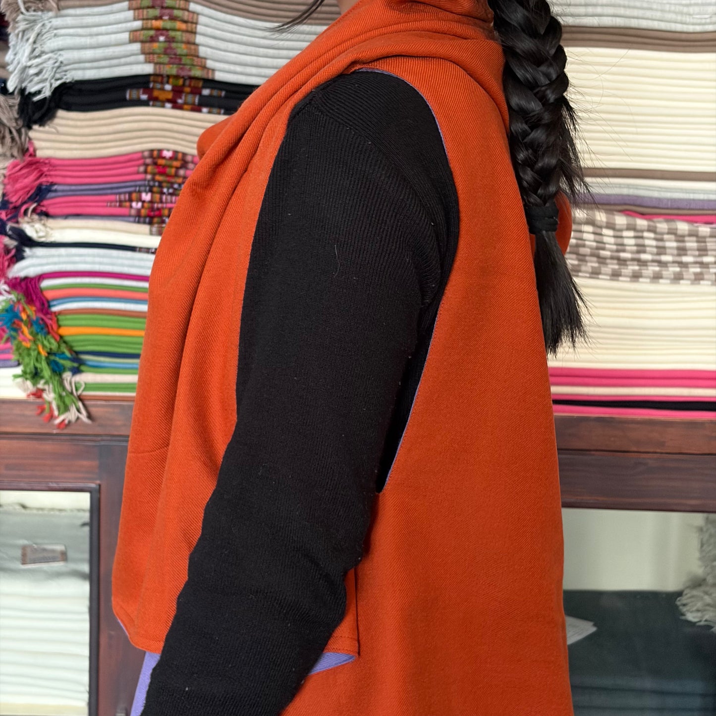 Women Reversible Capes with Kullu Border