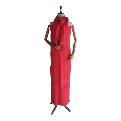 handwoven women's woolen suit red