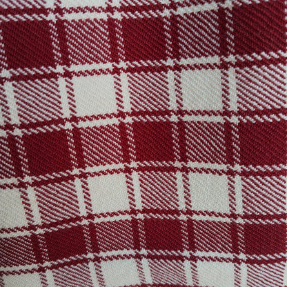 Hand Woven Pure Merino Wool Muffler (White+Maroon)