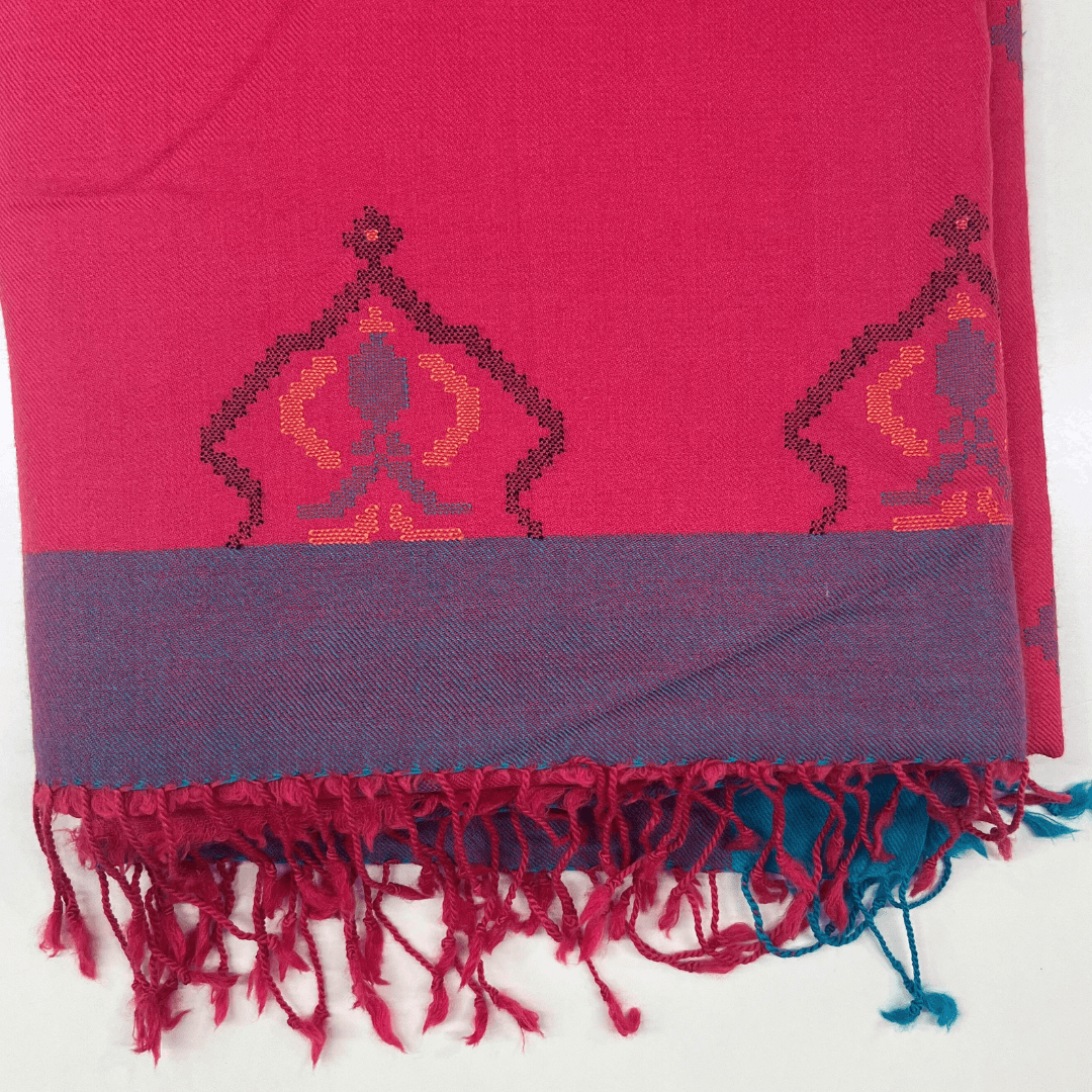 Pure Merino Wool Saree- Magenta (Limited Edition)