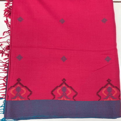 Pure Merino Wool Saree- Magenta (Limited Edition)