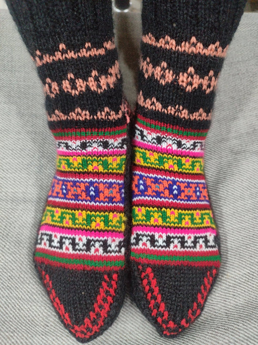 Black socks cashmilon - Bhuttico Shawls
