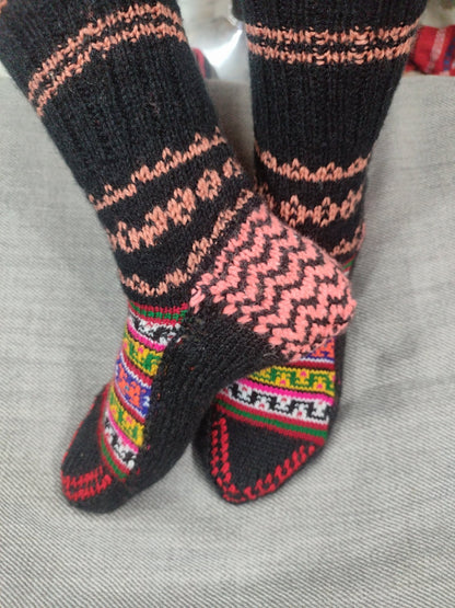 Black socks cashmilon - Bhuttico Shawls
