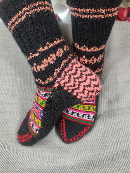 Black socks cashmilon - Bhuttico Shawls