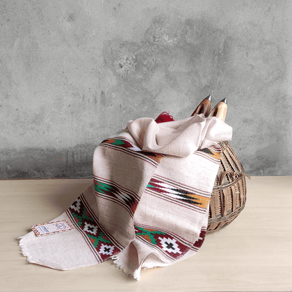 Hand Woven Muffler Angora+Wool - Bhuttico Shawls