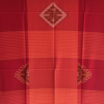 Hand Woven Pure Merino Wool Kullu Shawl - Red and Orange - Bhuttico Shawls