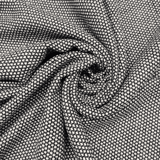 Hand Woven Pure Wool Honeycomb Fabric (2mtr) - Bhuttico Shawls