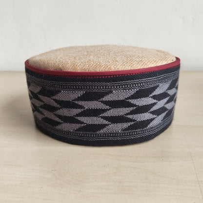 Handwoven colorful traditional Himachali cap - front view