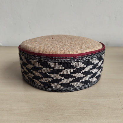 Handwoven colorful traditional Himachali cap - front view