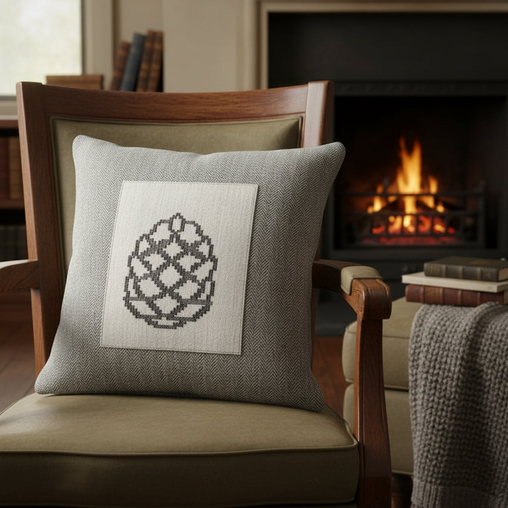 Handwoven wool cushion cover set of 6, 41x41 cm - styled view