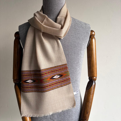 Unisex Pure Merino Wool Muffler (Beige)
