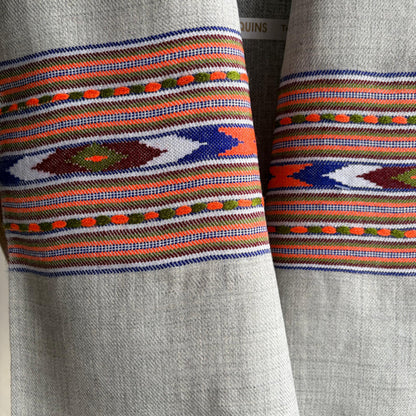 Handwoven Unisex Polywool Muffler (Light Grey)